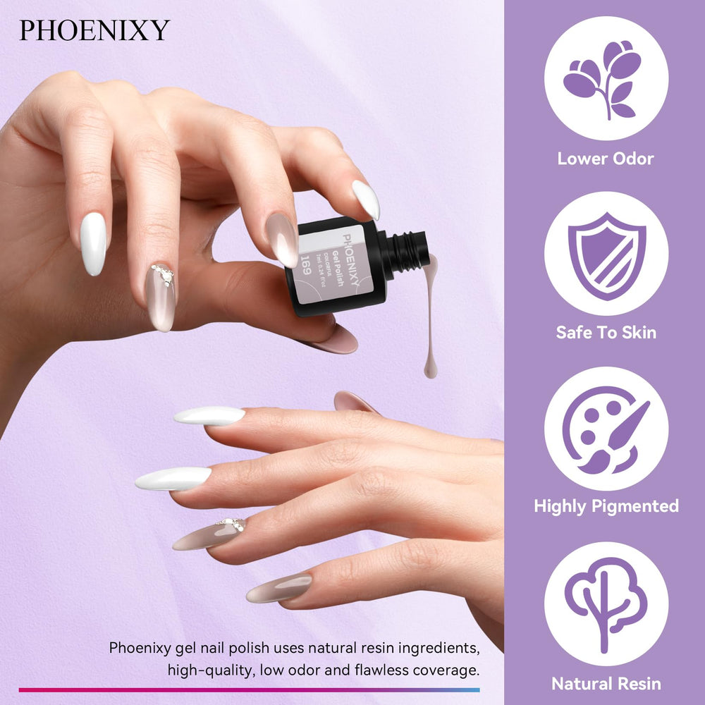 Phoenixy gold glitter top coat adds festive sparkle.