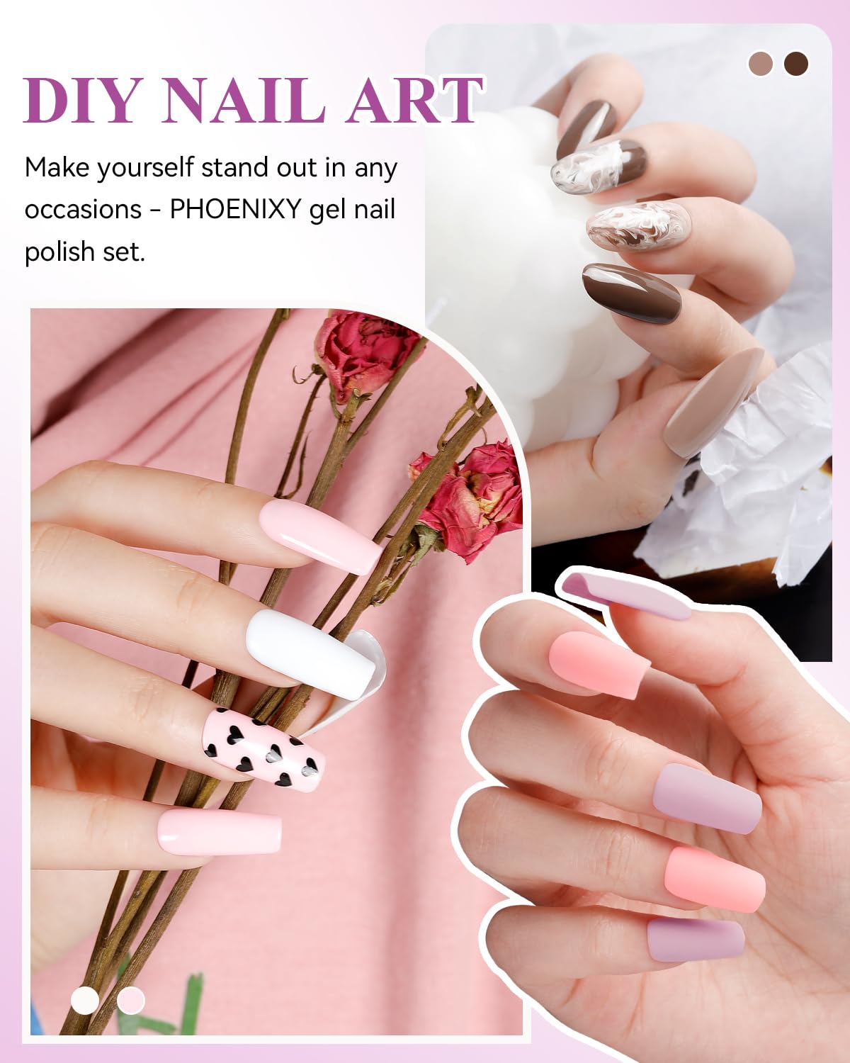 Phoenixy nail art decorations enable creative accents for DIY manicures