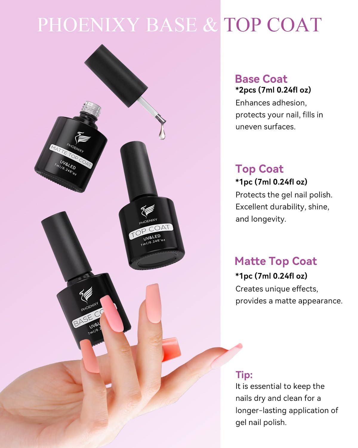 Phoenixy silver and gold glitter top coats add sparkle for party-ready nails