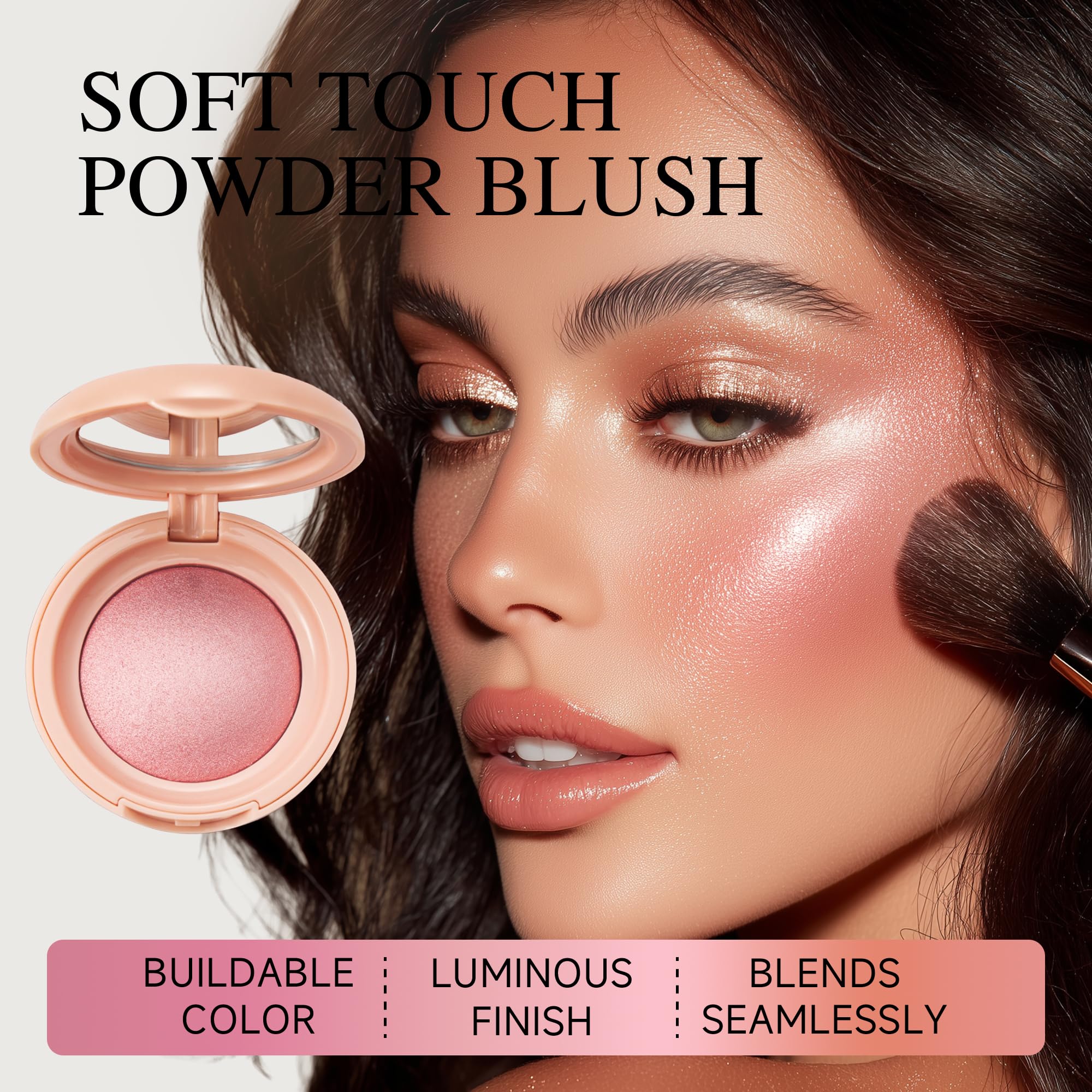 PHOFAY Luminous Blush close-up shimmer detail.
