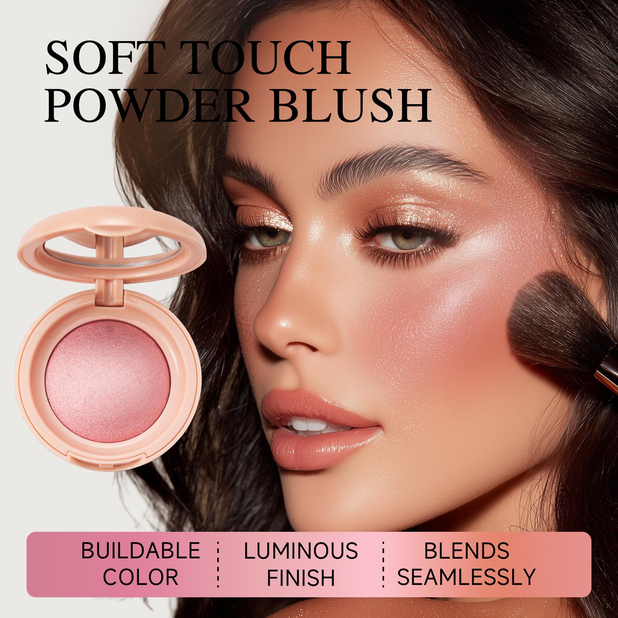 PHOFAY Luminous Blush long-wear-portrait showcases oil-absorbing, durable wear.