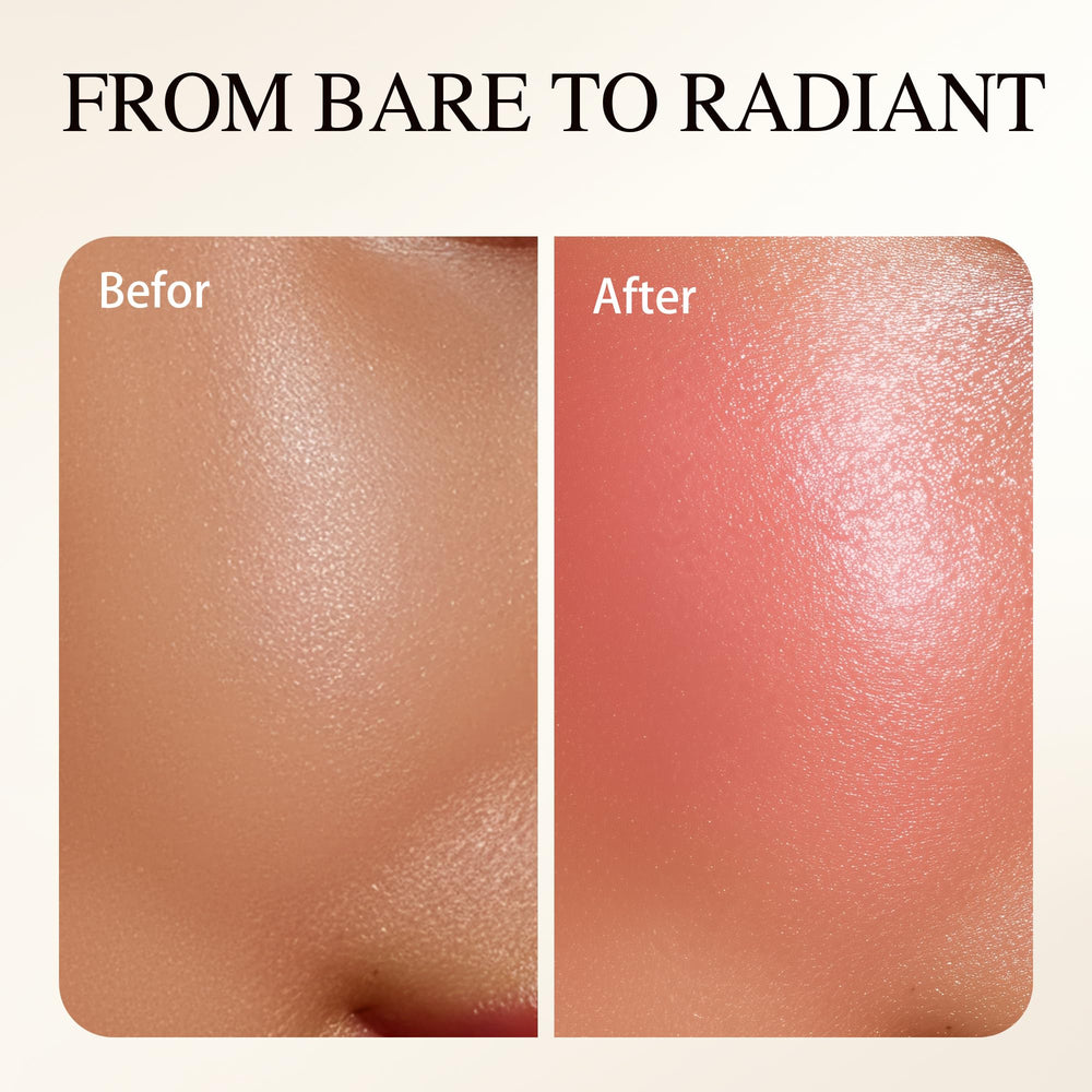 PHOFAY Luminous Blush rich color payoff with easy layered application.