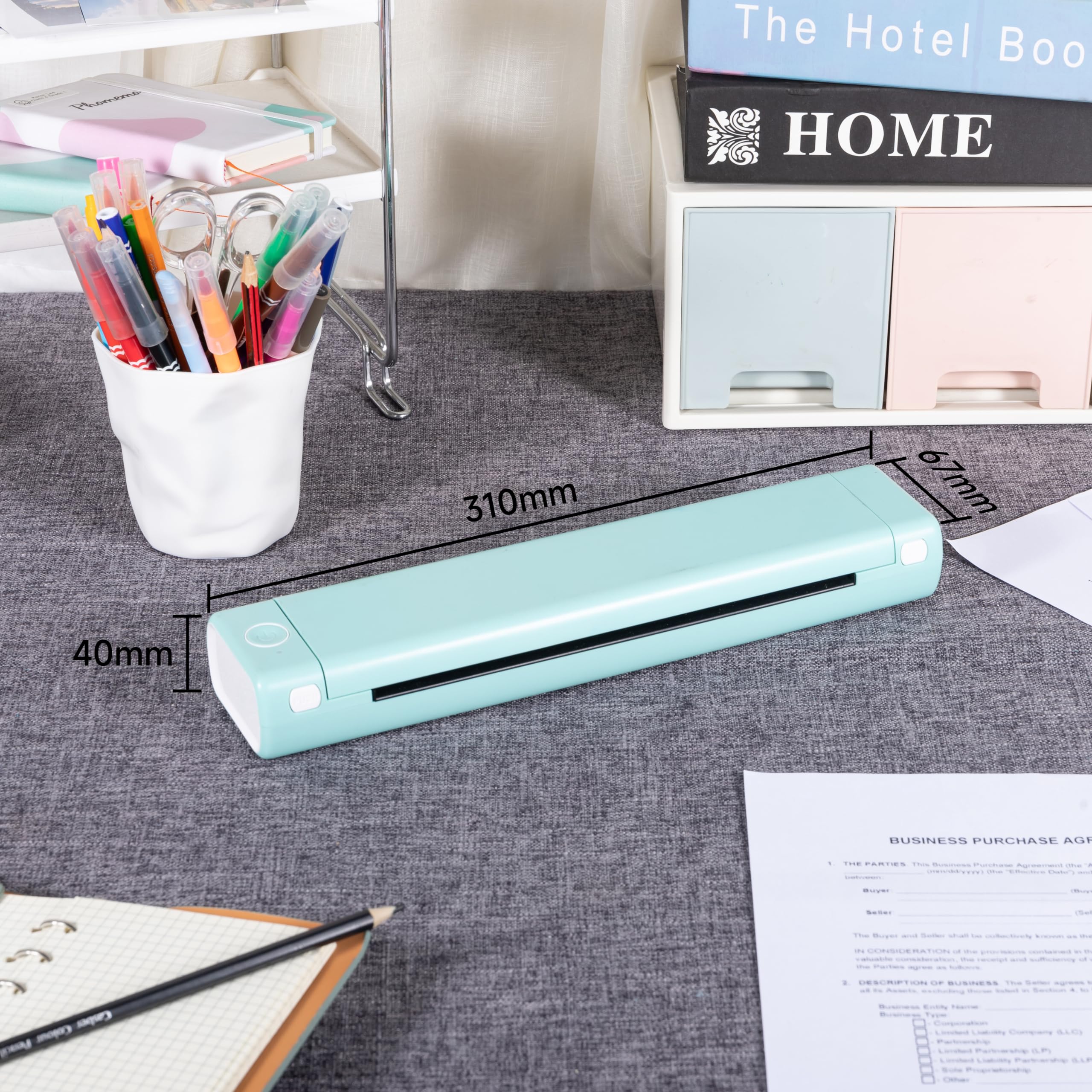 Phomemo M08F on-the-go use demonstrates suitability for beginners and pros preparing stencils anywhere.