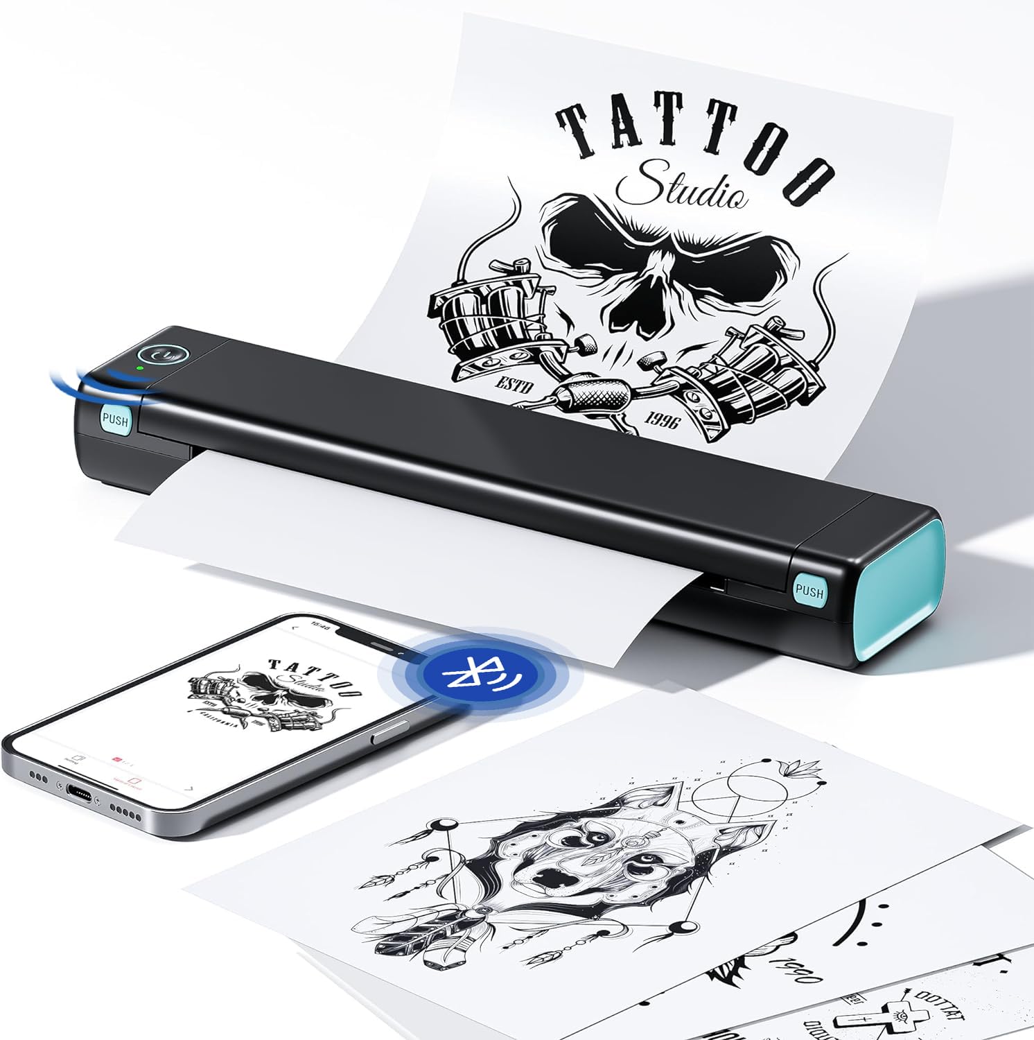 Phomemo M08F tattoo stencil printer compact design boosts on-the-go tattoo setups.