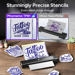Phomemo TP81 high-quality prints deliver sharp lines for professional-looking stencils.