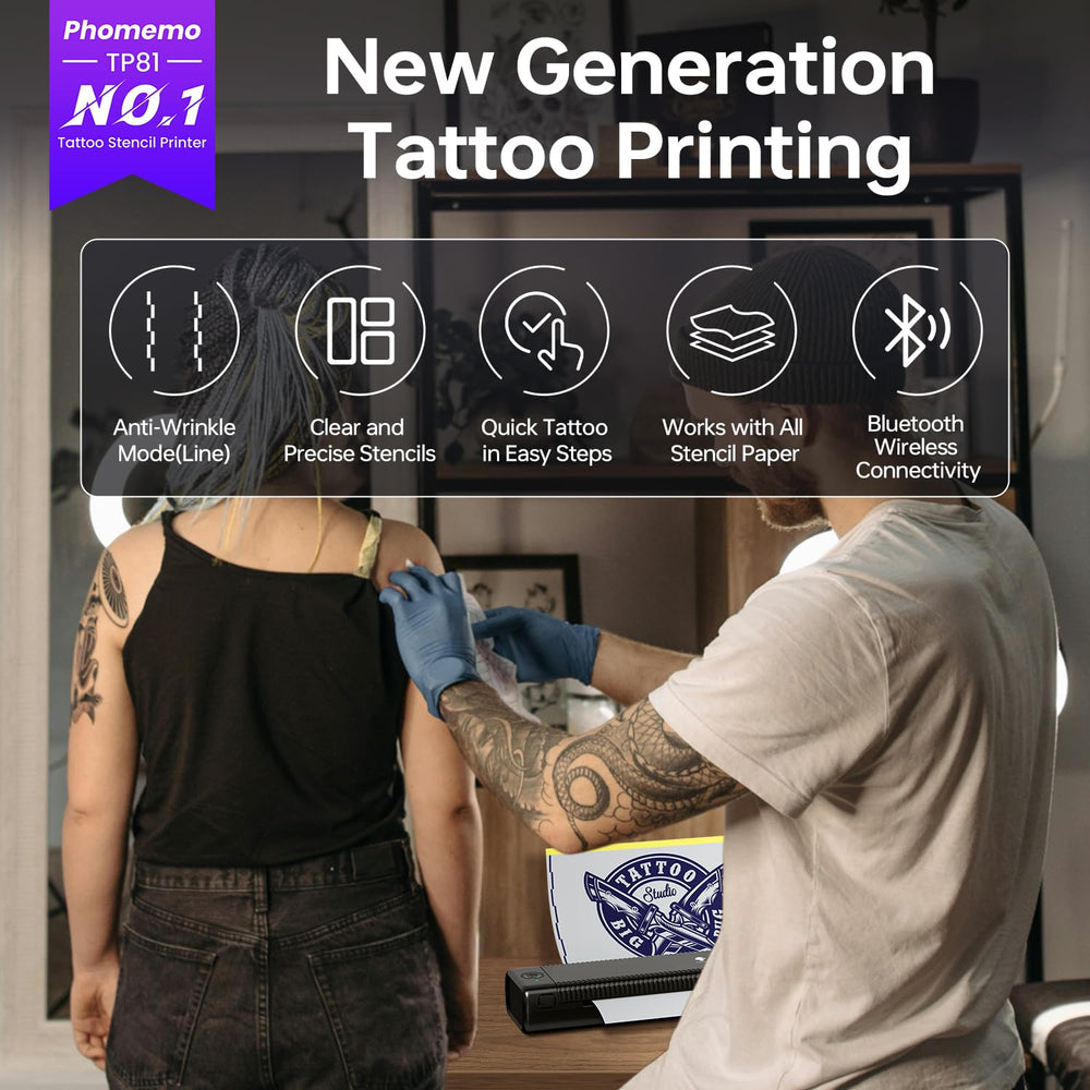 Phomemo TP81 multi-system compatibility supports printing from phone, tablet, or PC.