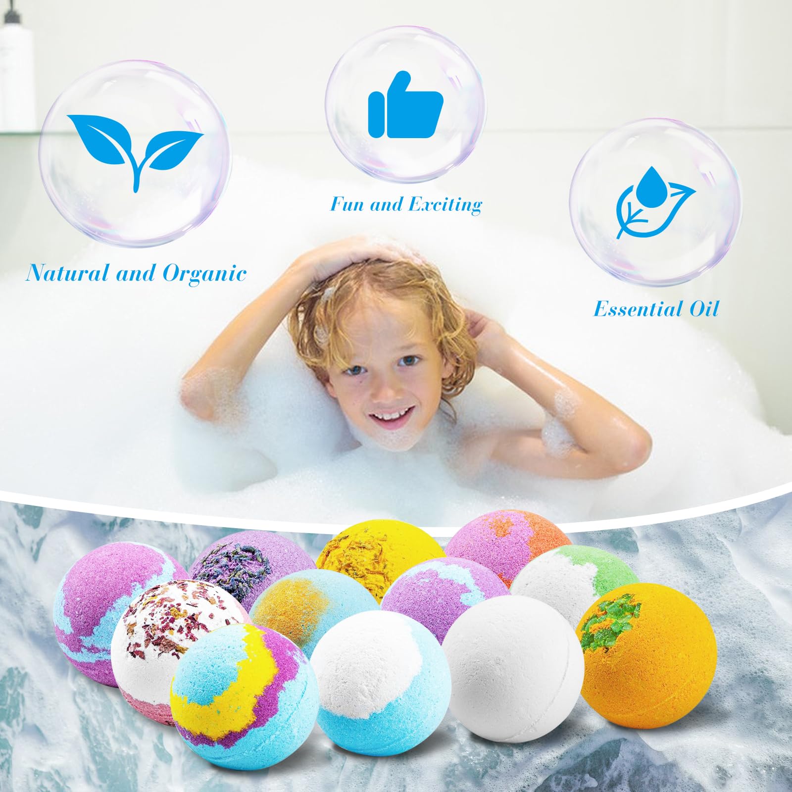 Photken Bath Bombs Pour Action releases scent instantly into warm water.