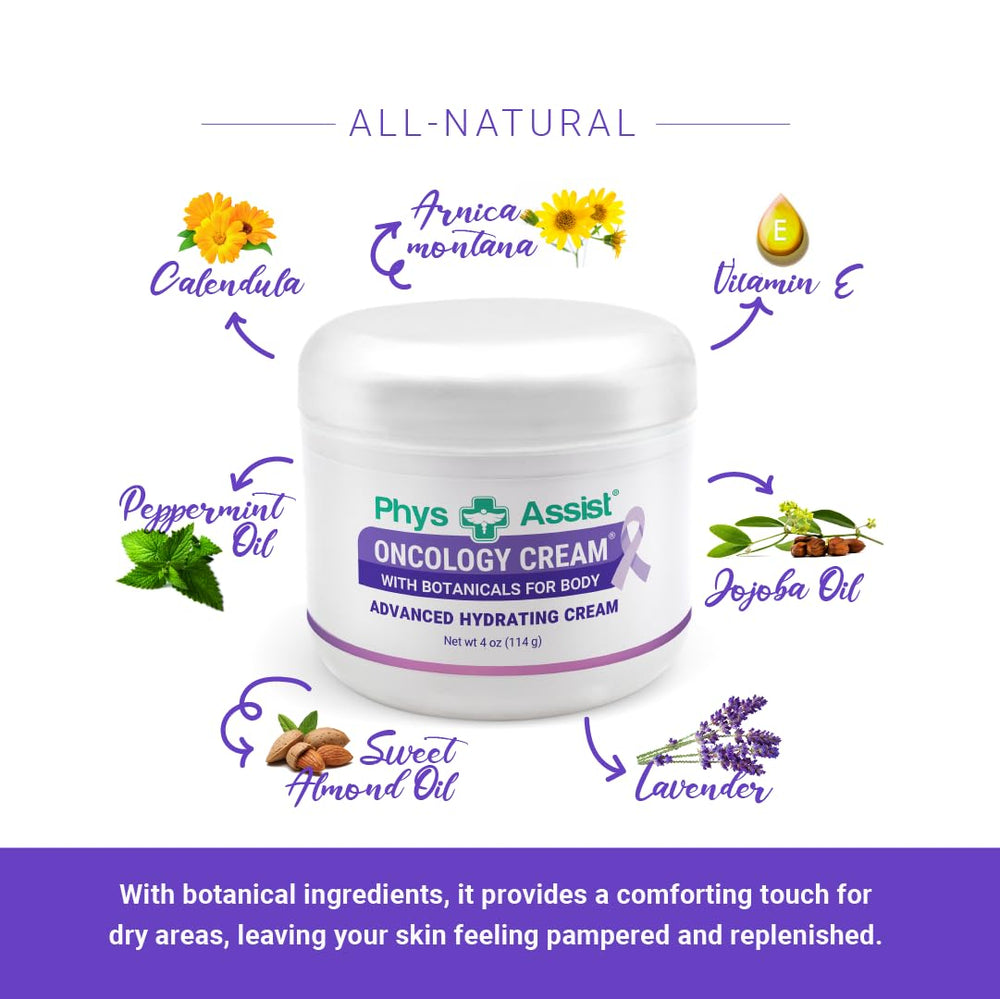 PhysAssist Oncology Cream glycerin ingredient close-up shows hydrating protection.