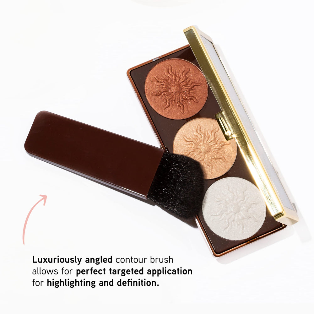 Physicians Formula Bronze Booster in-use on cheek demonstrates sculpted glow.