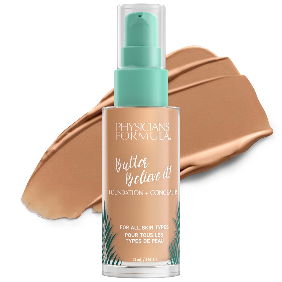 Physicians Formula Butter Believe It foundation-concealer bottle showing creamy, buildable coverage