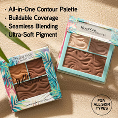 Physicians Formula Butter Bronzer Contour Palette swatches show buildable color for customized sculpted looks.