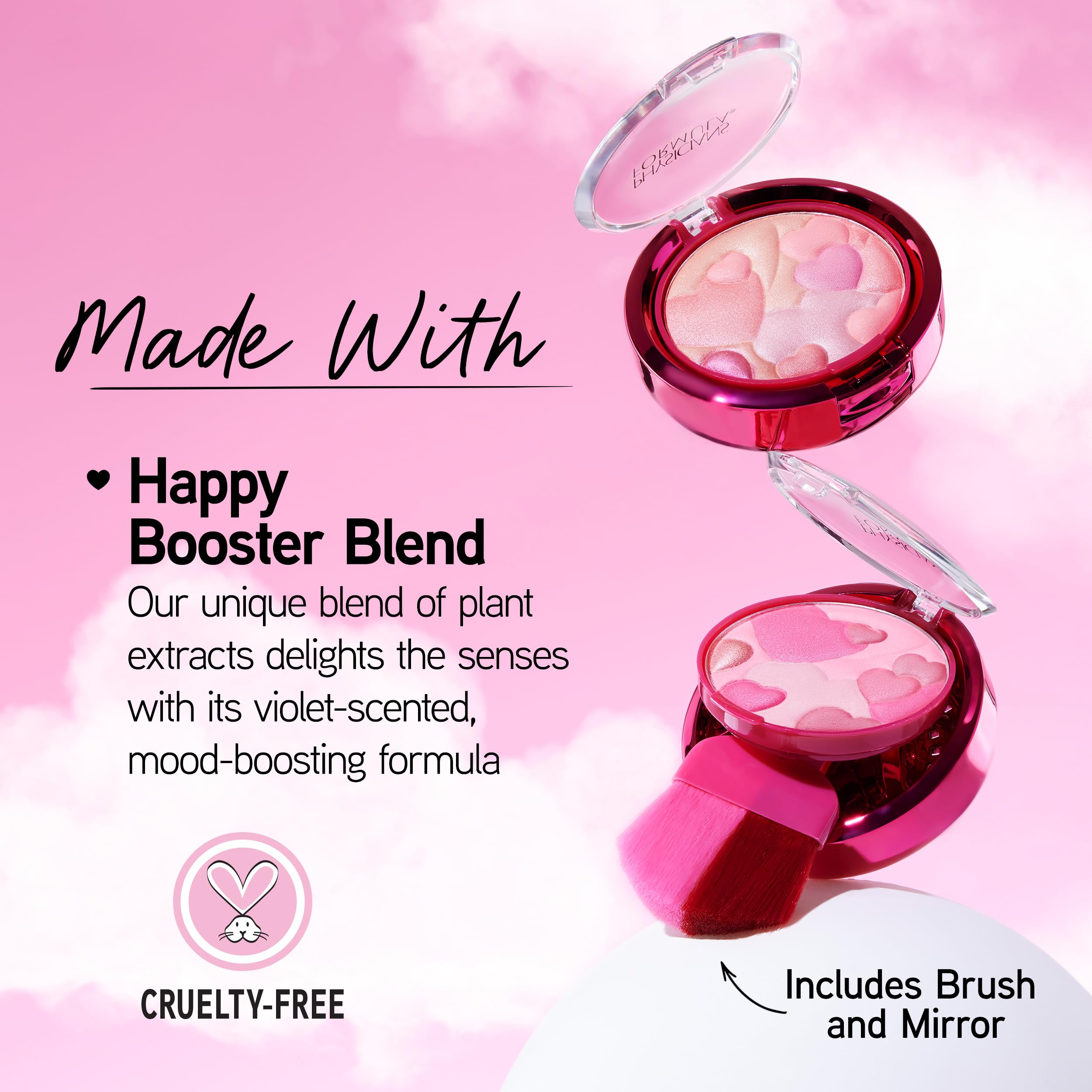 Physicians Formula hypoallergenic blush suitable for sensitive skin during wear.