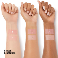 Physicians Formula Happy Booster Rose pearls creating soft iridescent highlight.