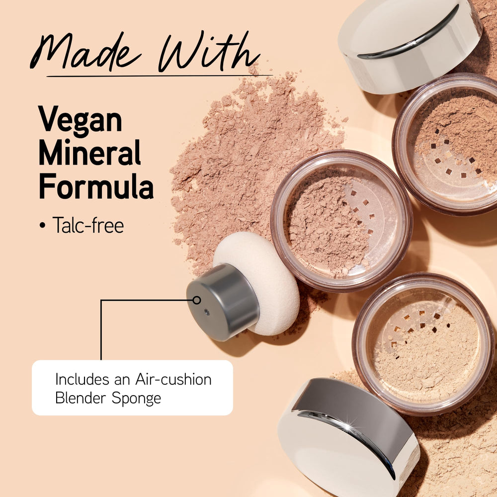 Physicians Formula Mineral Wear Powder close-up emphasizes a soft satin finish.
