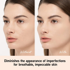 Physicians Formula Mineral Wear Powder swatch in translucent light shows buildable coverage.