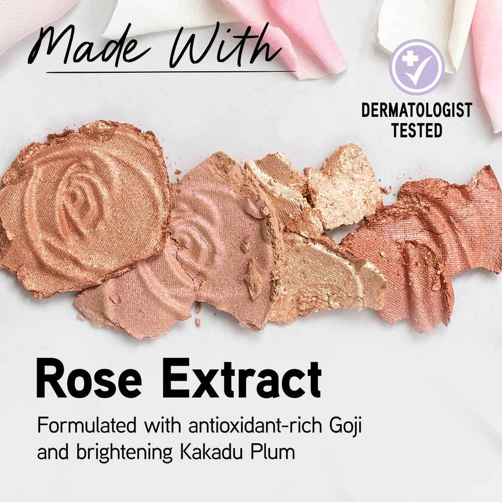 Physicians Formula Rosé All Day Highlighter used on face eyes and body for versatile glow