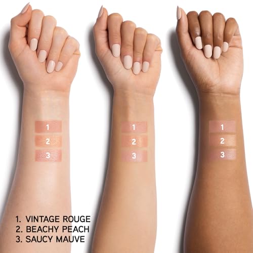 Physicians Formula brush application demonstrates creamy powder hybrid texture