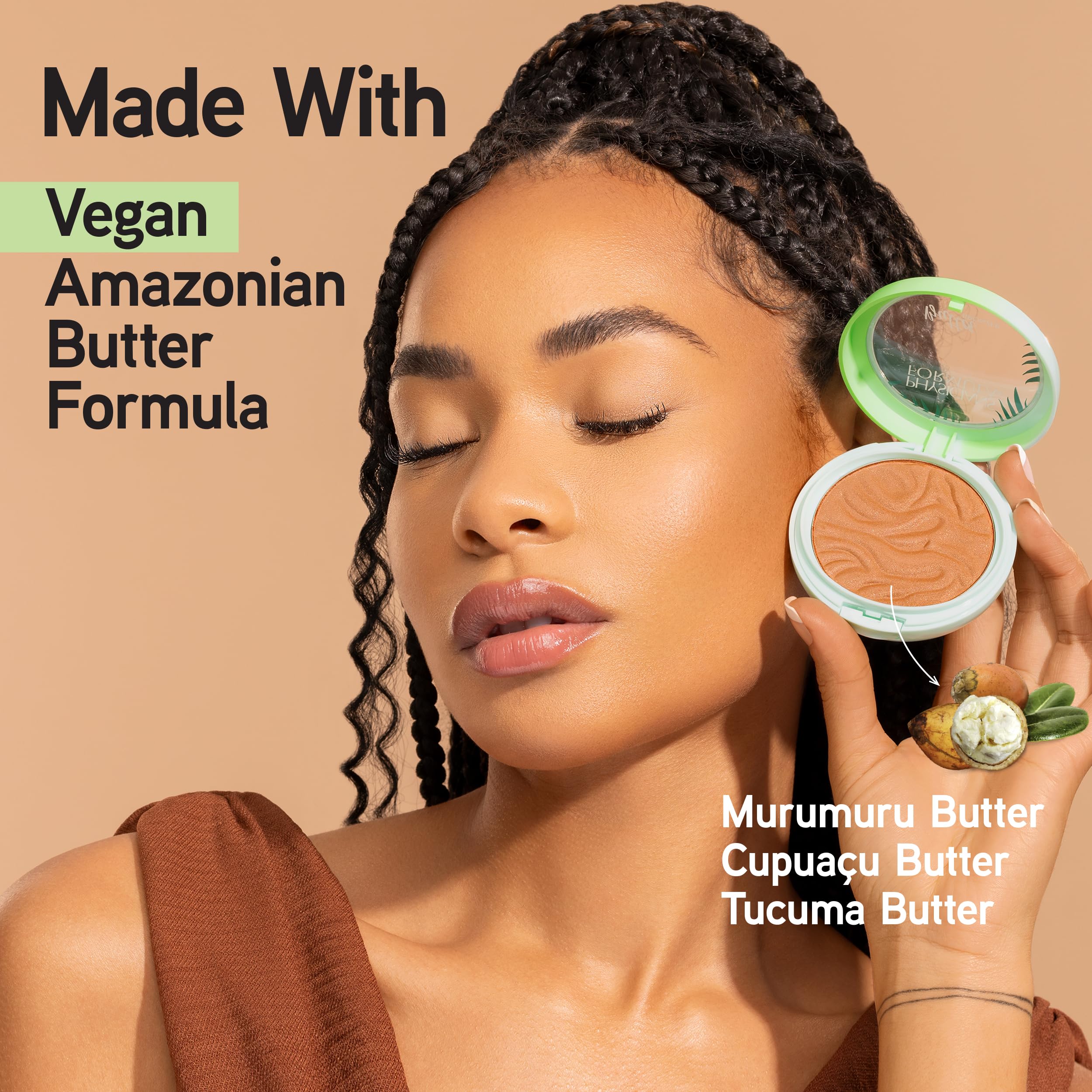 Physicians Formula Murumuru Butter Bronzer packaging front view with vegan claim