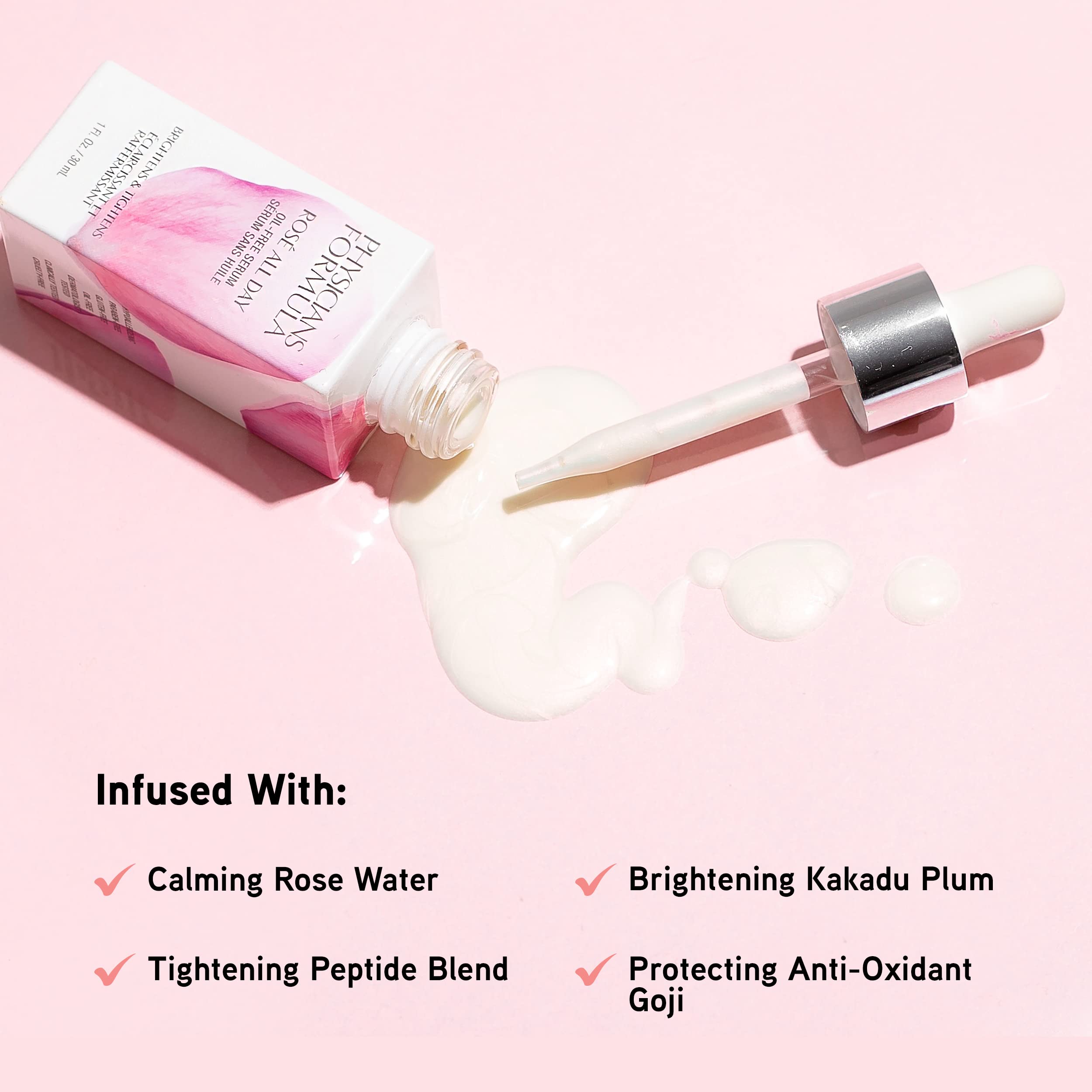 Oil-free serum texture close up showing lightweight non greasy finish