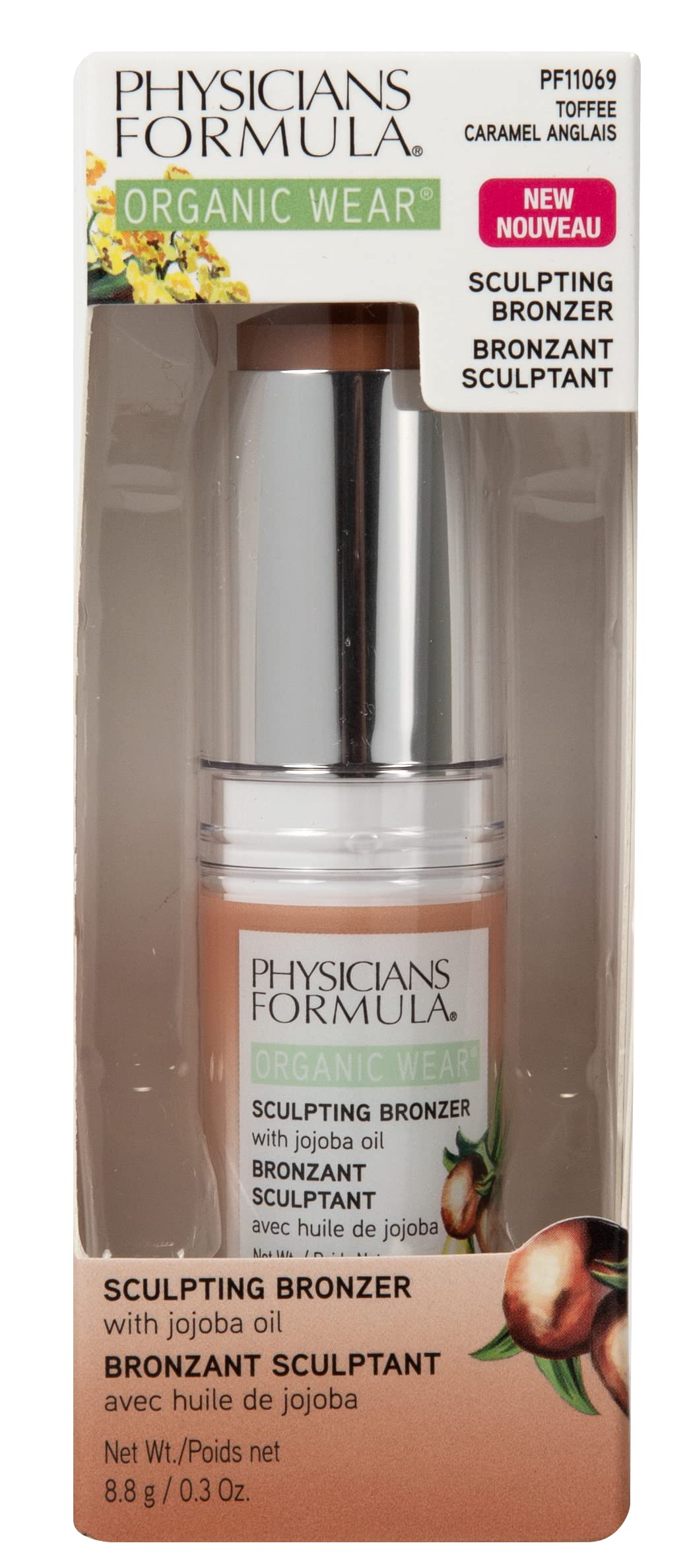 Physicians Formula Organic Wear bronzer stick natural shade Toffee for warm glow.