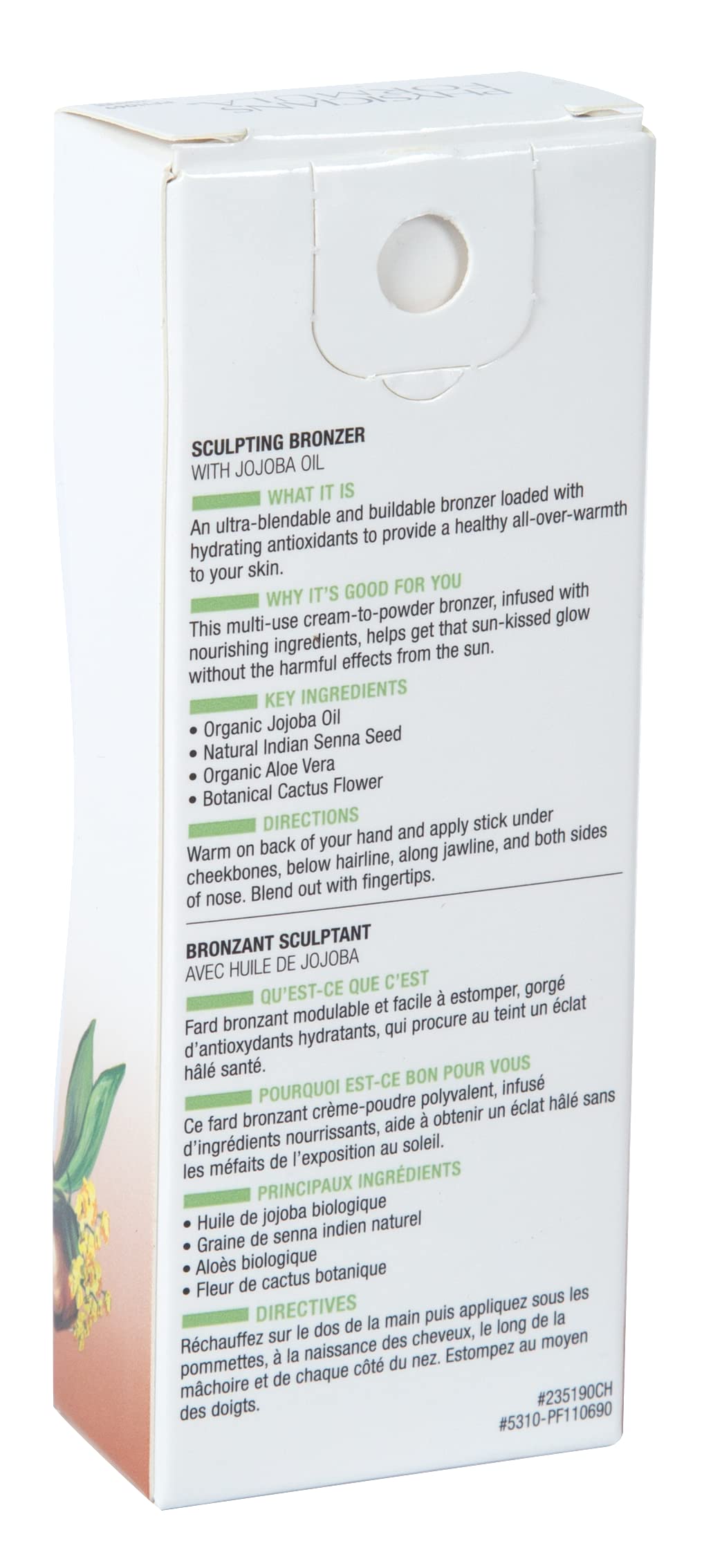 Physicians Formula Organic Wear bronzer stick on skin for everyday sun-kissed look.