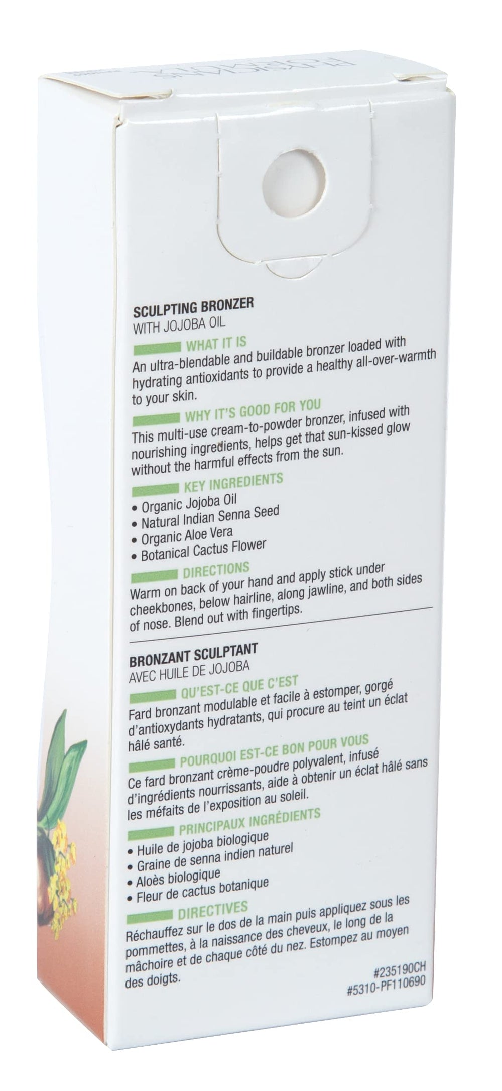 Physicians Formula Organic Wear bronzer stick on skin for everyday sun-kissed look.