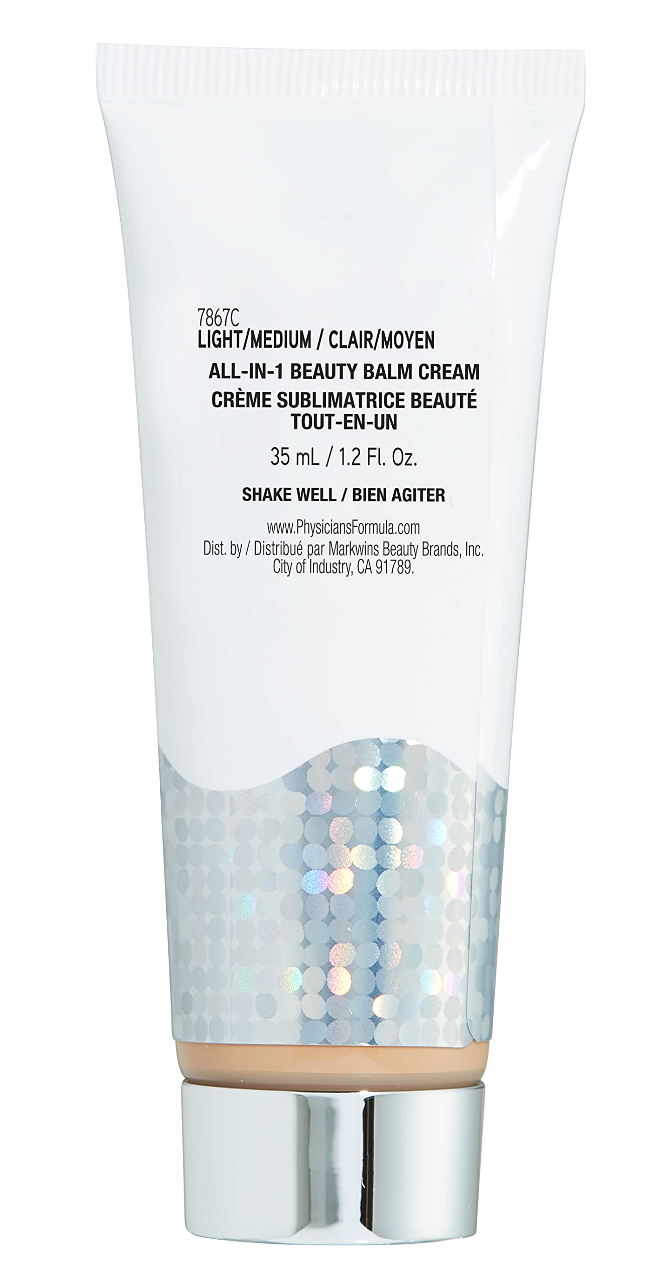 Physicians Formula Super BB Cream label shows dermatologist approval.