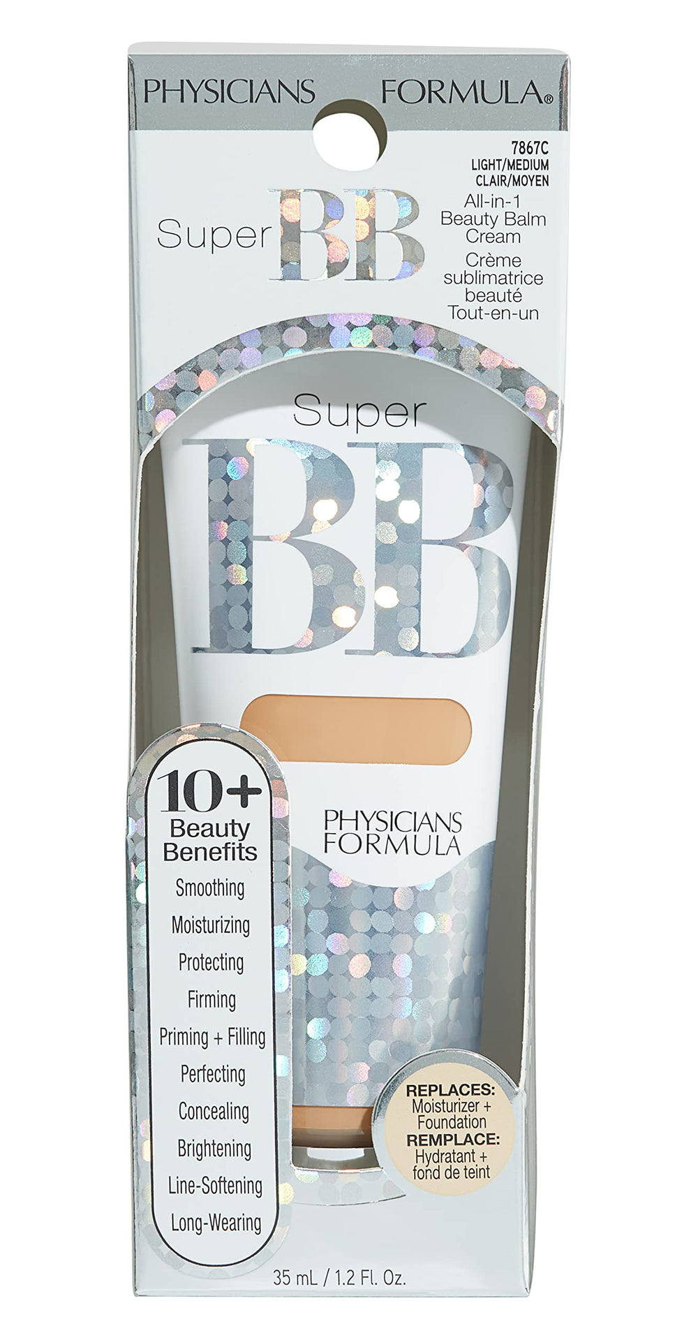 Physicians Formula Super BB Cream being dispensed for easy application.
