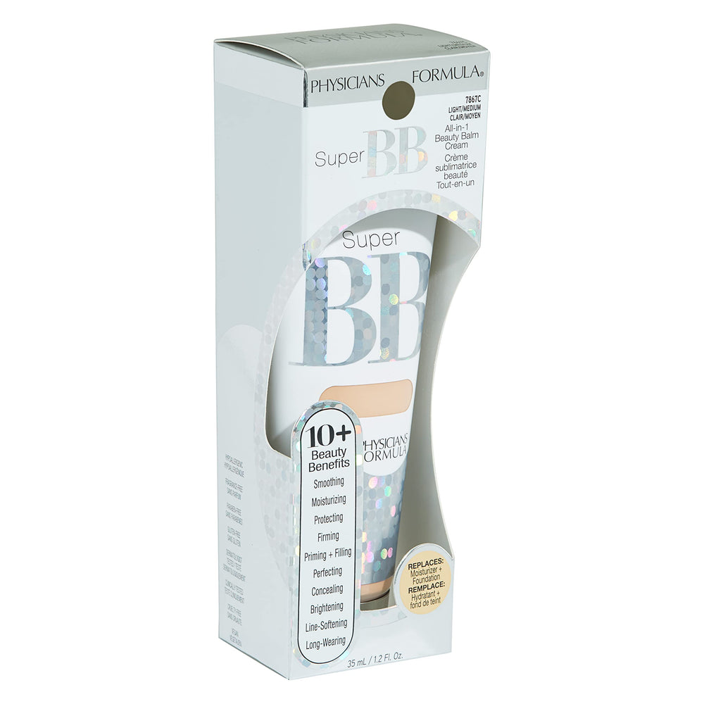 Physicians Formula Super BB Cream wake up glow on skin in daylight.