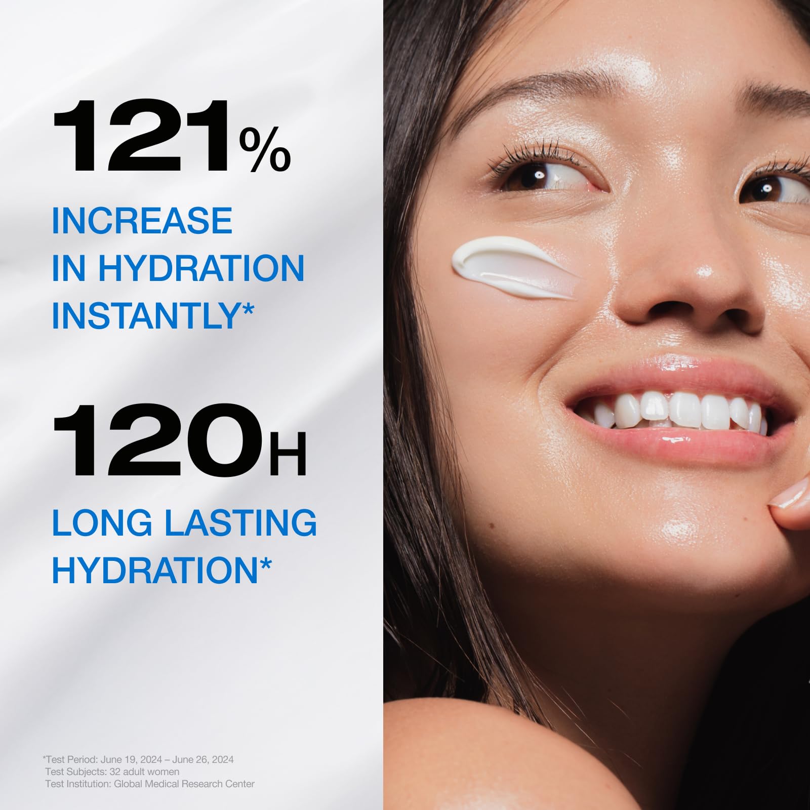 PHYSIOGEL facial moisturizer label close-up highlighting fragrance-free formula.
