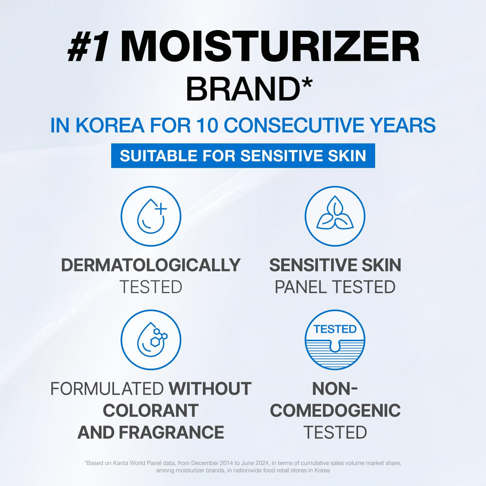 PHYSIOGEL facial moisturizer swatch on skin demonstrating quick absorption and barrier support.