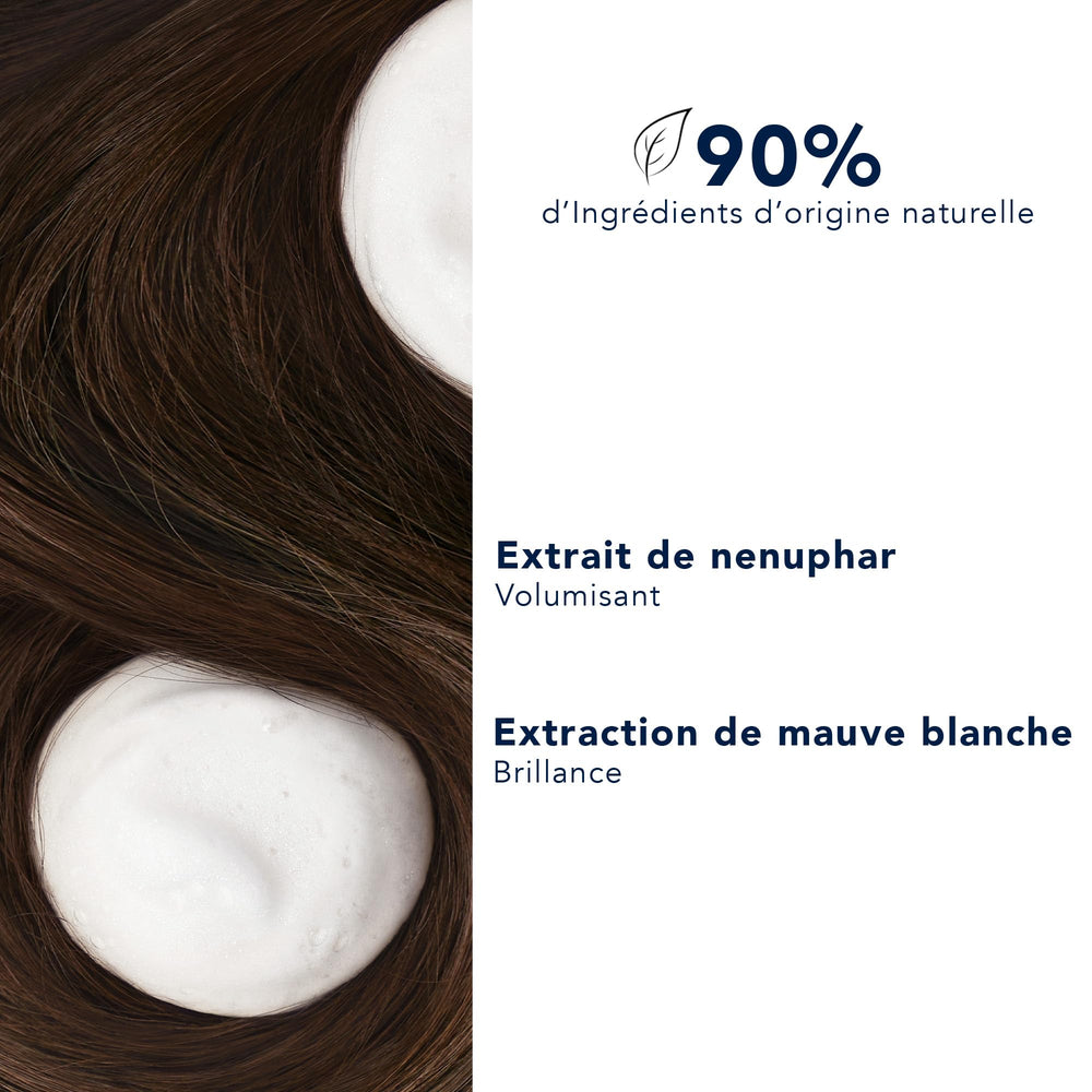 Hair texture improves with PHYTO VOLUME for a fuller appearance.