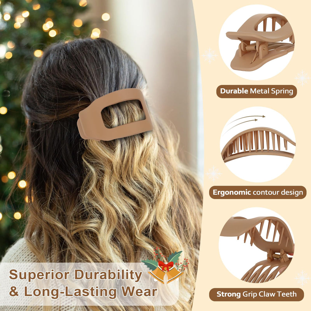 Phyzylvia flat hair clip brown close-up emphasizes chic color pairing for everyday outfits