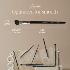 Piccasso 201 nose shading brush angled tip enables precise nose contouring