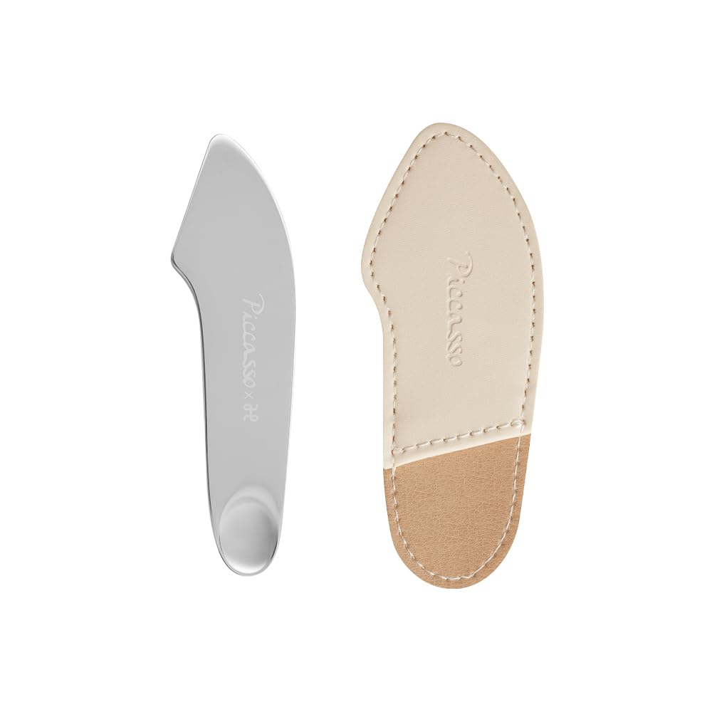 Piccasso 2-Way makeup spatula dual-ended metal tool for precise application.