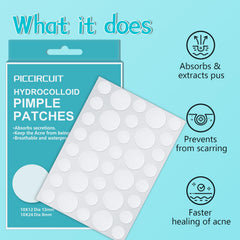 PICcircuit pimple patches being applied for overnight protection and clean healing.
