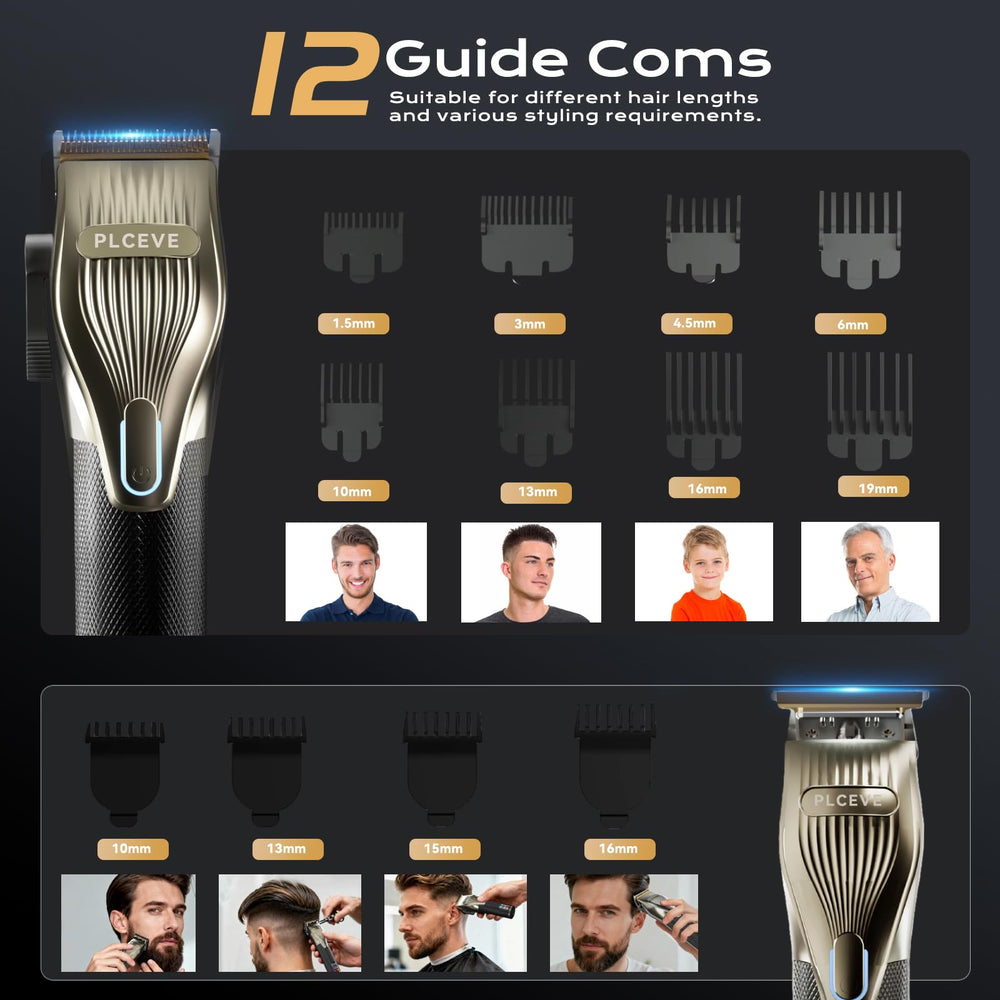 piceve cordless hair clipper handle ergonomic design for stable styling at home