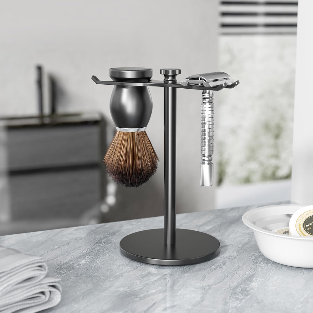 Pickpiff Safety Razor Stand elegant gift-ready design suggests premium bathroom accessory