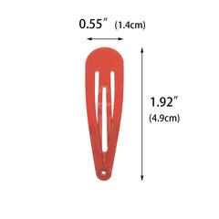 PIDOUDOU 40-count red metal snap hair clips 2-inch bundle demonstrating easy styling and reliable hold.