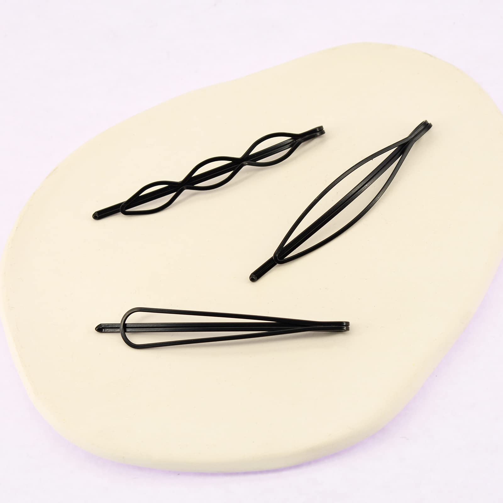 Pidoudou black metal clips with smooth surface for durable hold