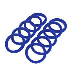PIDOUDOU soft-material royal blue hair ties laid flat to showcase gentle touch.