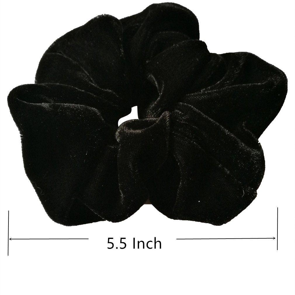 Pidoudou velvet scrunchies black on desk highlights everyday comfort and versatile styling.