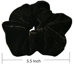 Pidoudou velvet scrunchies black on desk highlights everyday comfort and versatile styling.