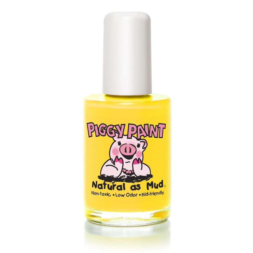 Piggy Paint Bae-Bee Bliss bottle shown, showcasing non-toxic kid-friendly polish