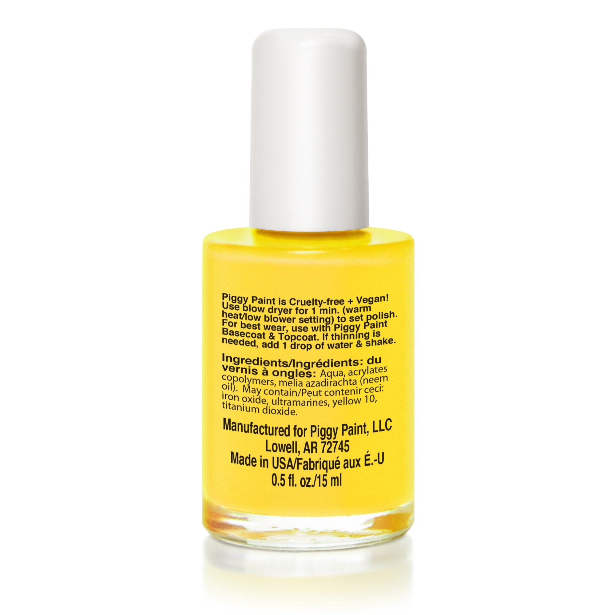 Piggy Paint Bae-Bee Bliss swatches in sunny yellow on display