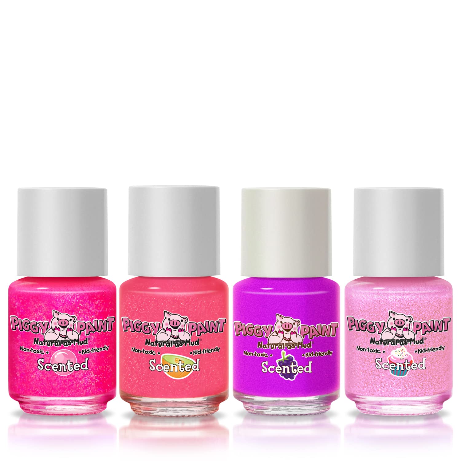 Piggy Paint bubble gum bash bottle close-up showing non-toxic formula for kids