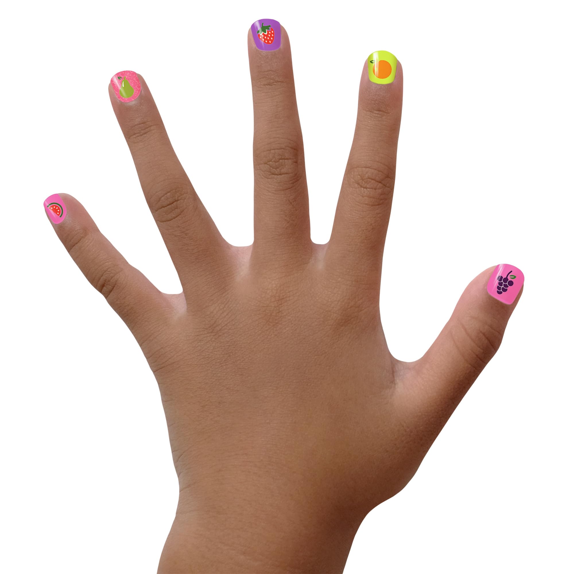 Piggy Paint Cutie Fruity color swatches display four vibrant shades