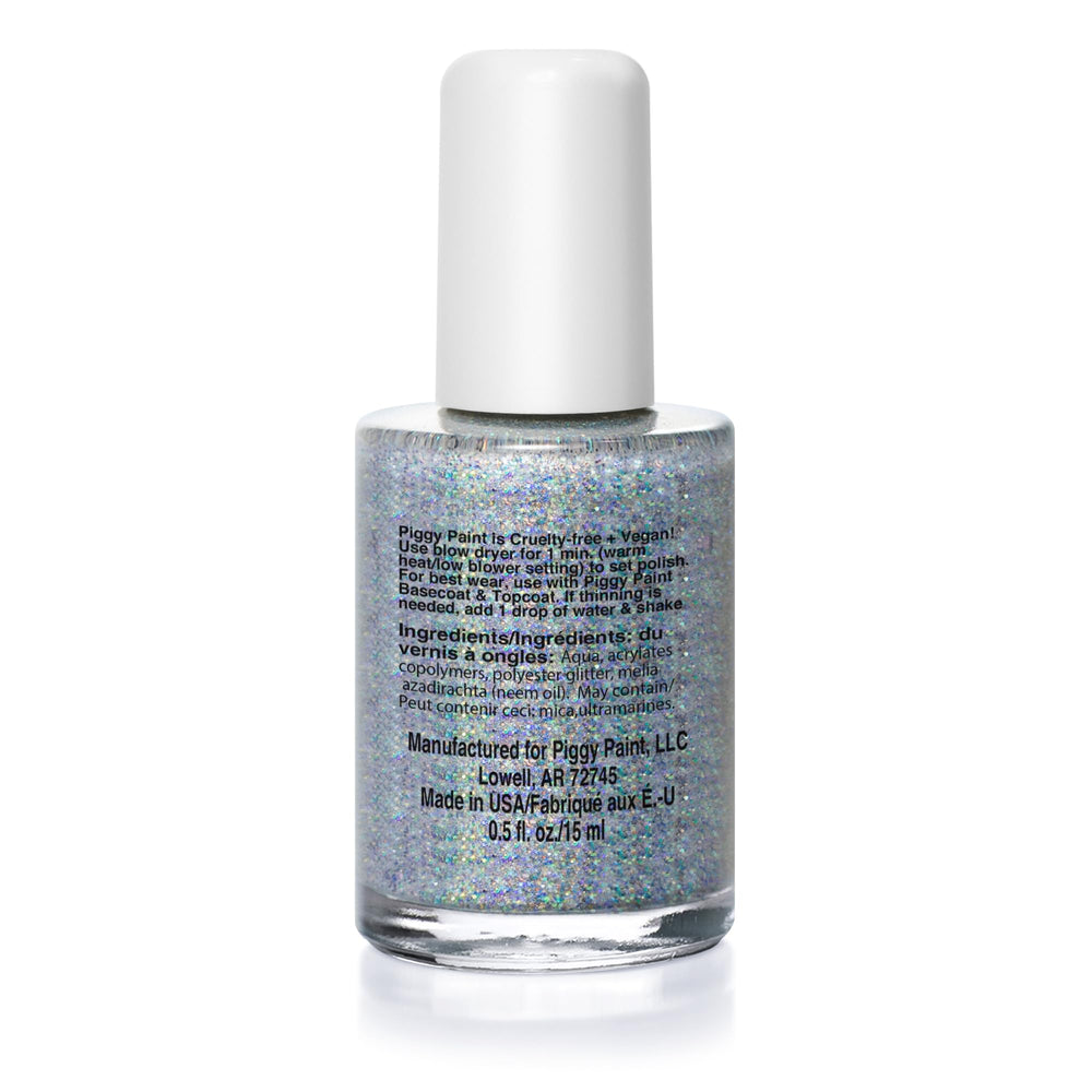 Piggy Paint GlitterBug bottle cap close-up shows color and kid-friendly design.