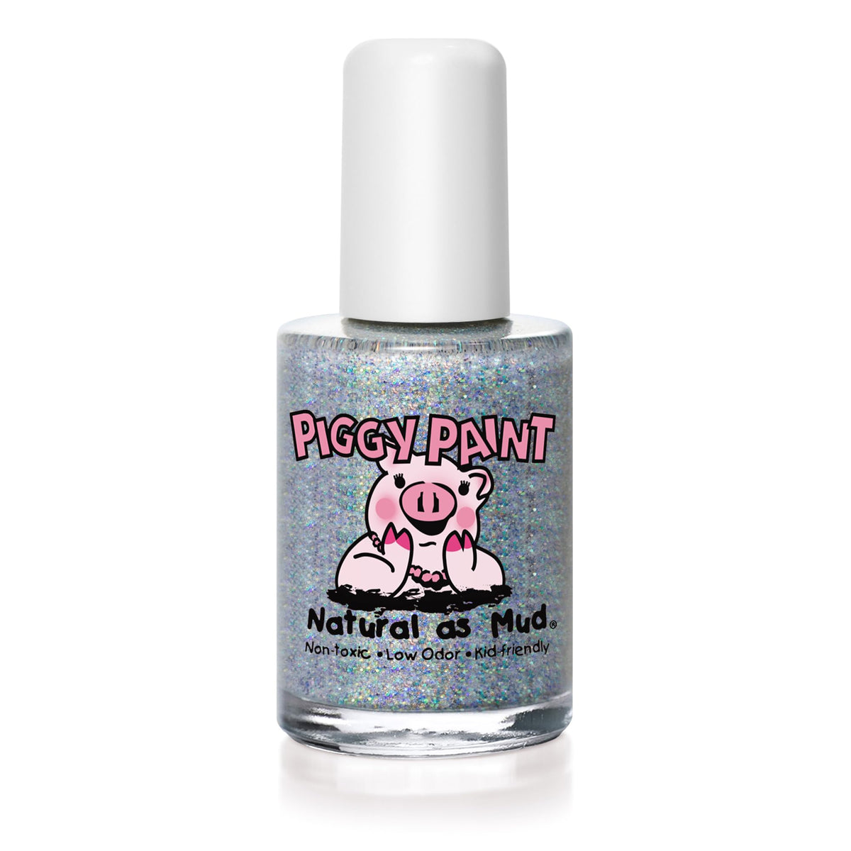 Piggy Paint GlitterBug bottle front highlights non-toxic kids' nail polish.