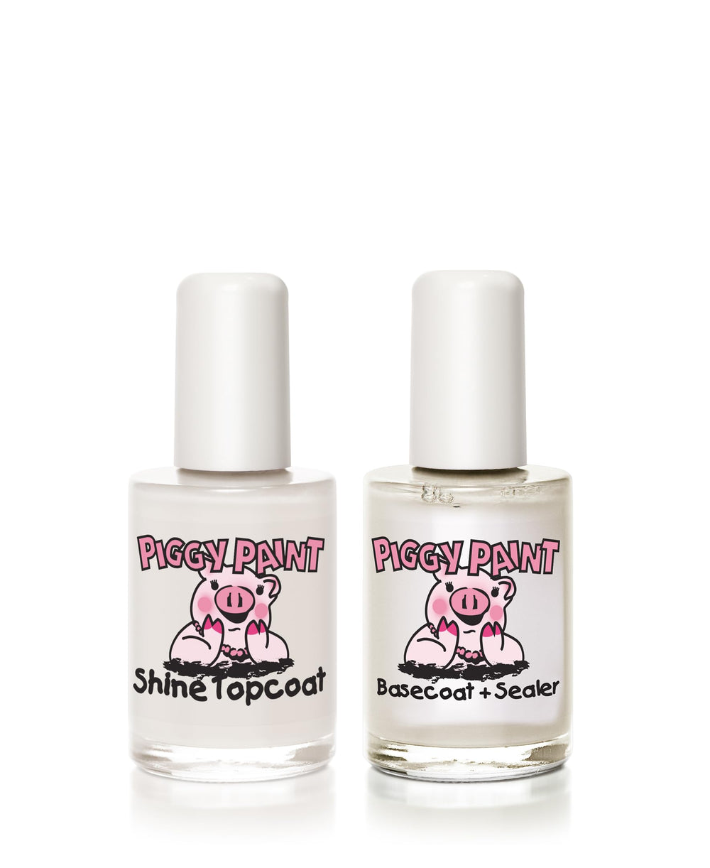 Piggy Paint Shine Topcoat bottle for glossy finish and scratch resistance